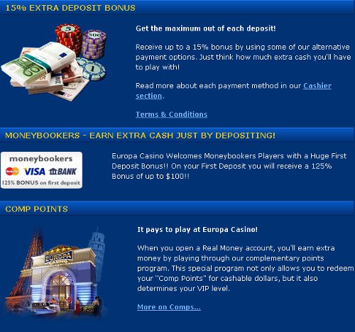 no deposit bonus europa casino